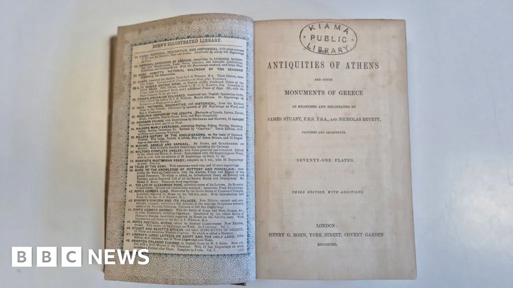 Book hidden in fireplace returned to Australian library 150 years overdue