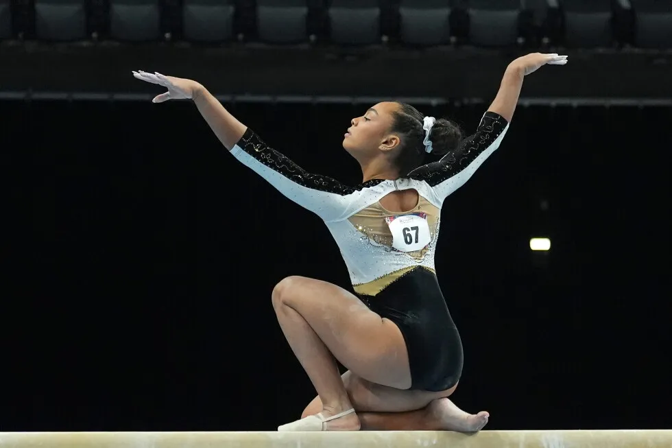 Olympic gold medalist Hezly Rivera rallies to capture second straight U.S. women’s gymnastics title