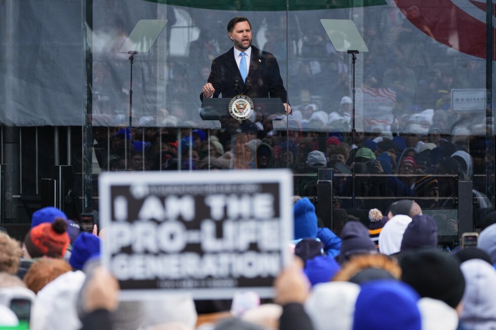 Vance touts the Trump administration’s record against abortion at a Washington rally