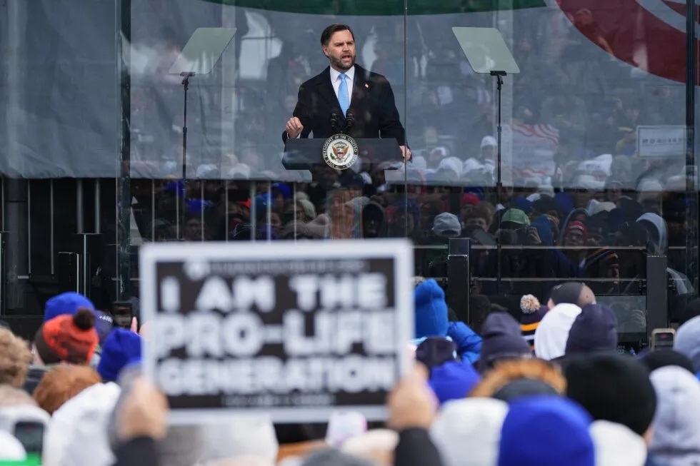 Vance touts the Trump administration’s record against abortion at a Washington rally