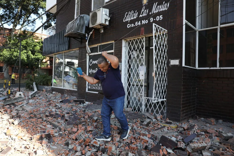 Powerful earthquake shakes Colombia and Ecuador prompting people to evacuate homes and buildings