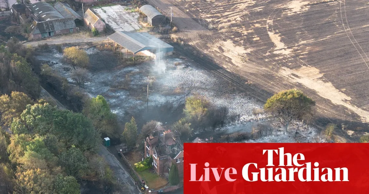 Three firefighters and a child hospitalised in England as fires blaze in UK, Greece, France and Croatia – Europe live