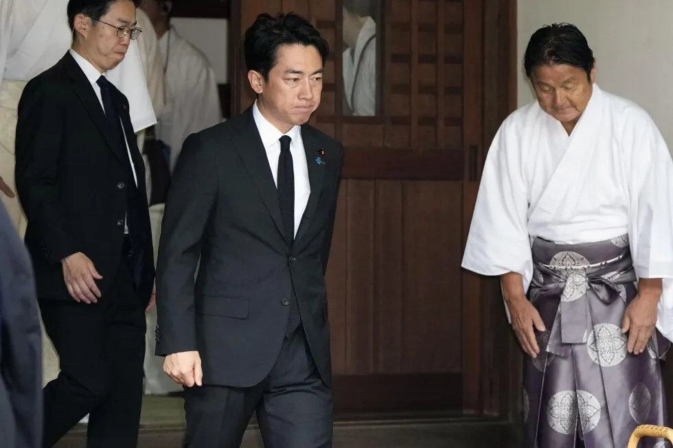 Japan’s Defense Minister Koizumi prays at shrine seen by neighbors as symbol of Japanese militarism