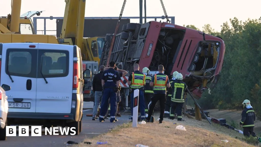 Twelve killed as Polish bus veers off Hungarian motorway
