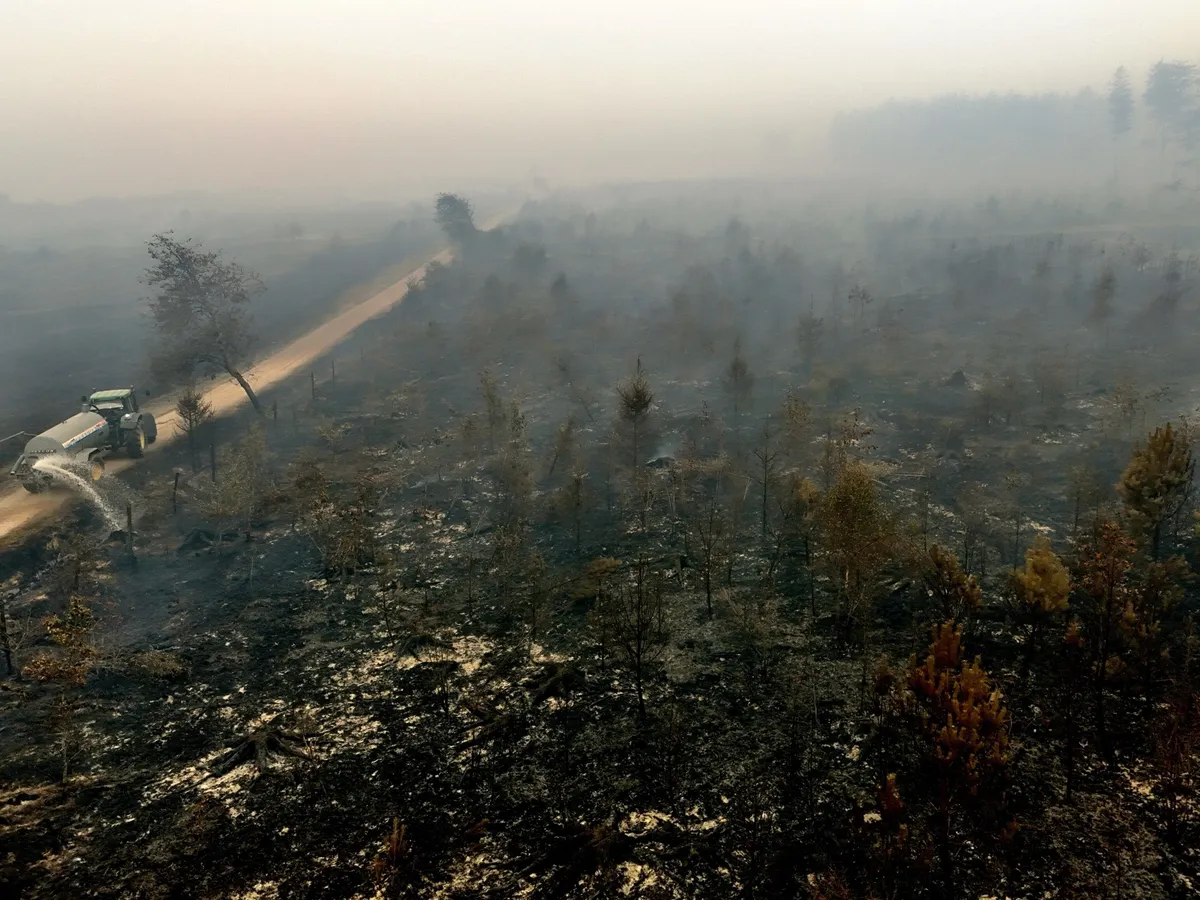 Belgium’s largest wildfire on record spreads towards German border