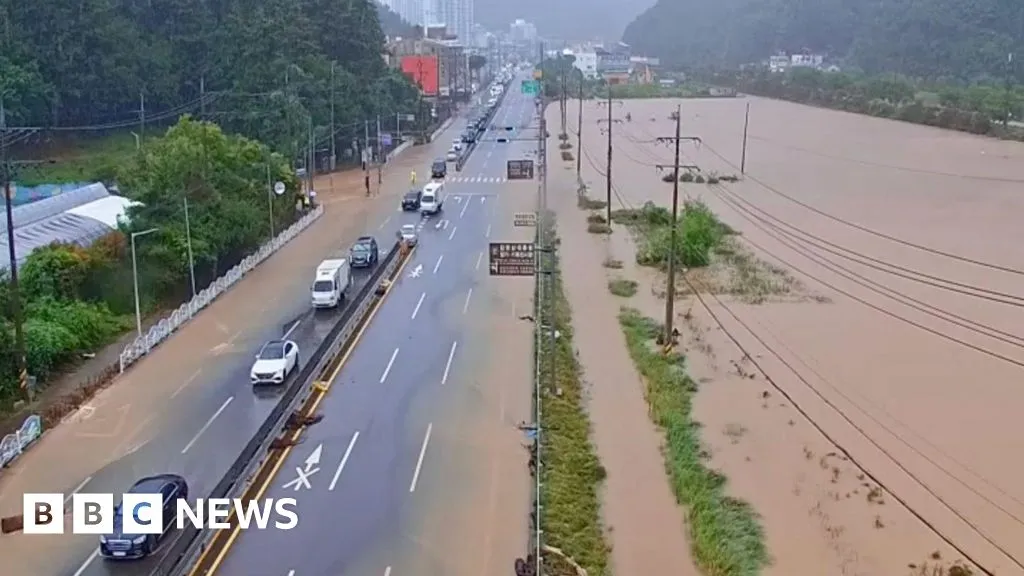 Record rains drench South Korean city as landslide kills one