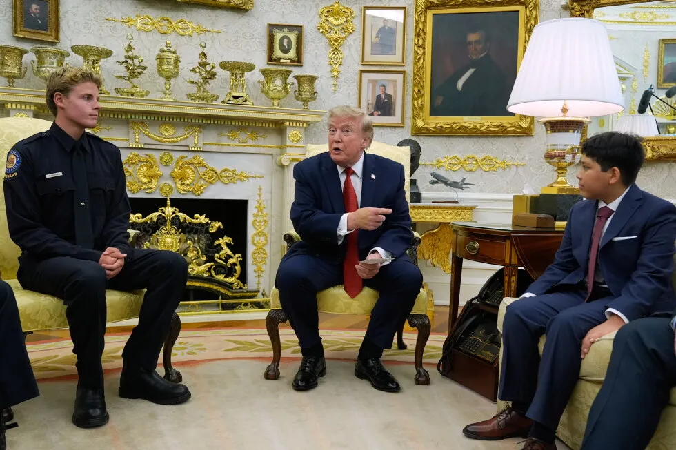 Teen lifeguard and boy he rescued are honored at White House after Trump saw dramatic viral video