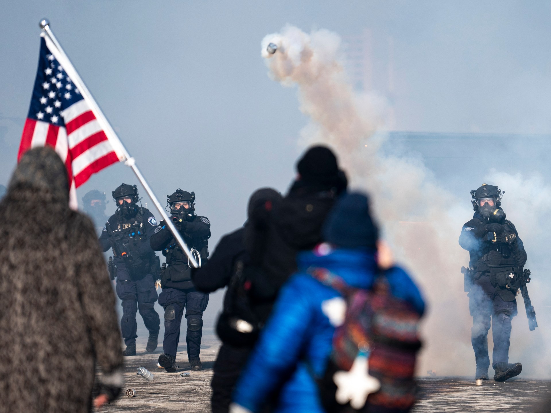 Protesters demand immigration agents leave Minneapolis
