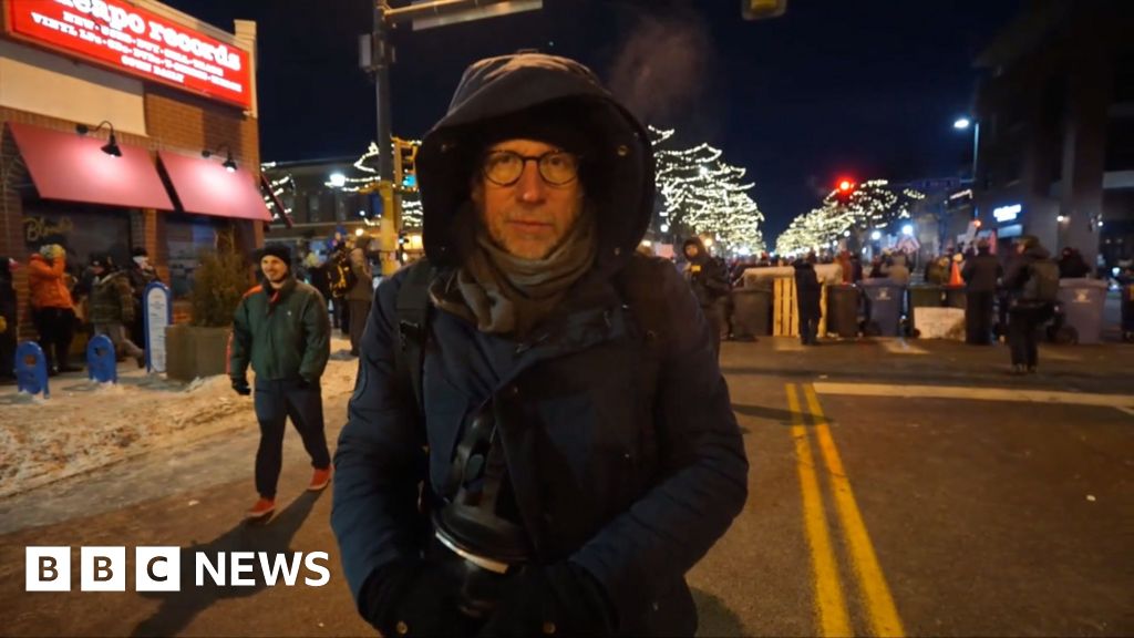 Watch: BBC at protests near scene where Alex Pretti was shot dead