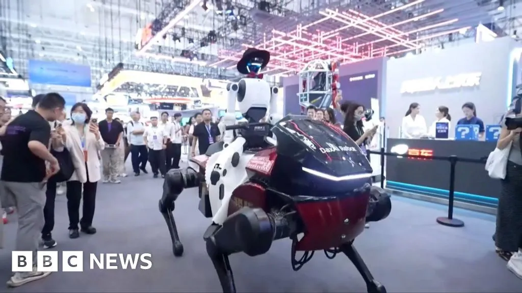 Robot horse and rider steal the spotlight at Chinese conference