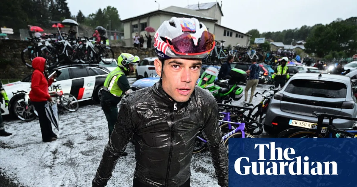 Vuelta a España: giant hail forces stage three abandonment in Pyrenees