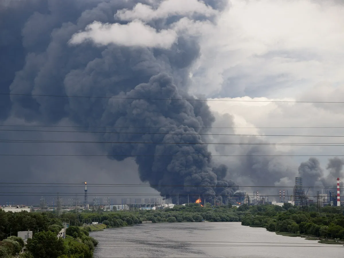 Two killed, refinery on fire in Russia’s Krasnodar after drone attack