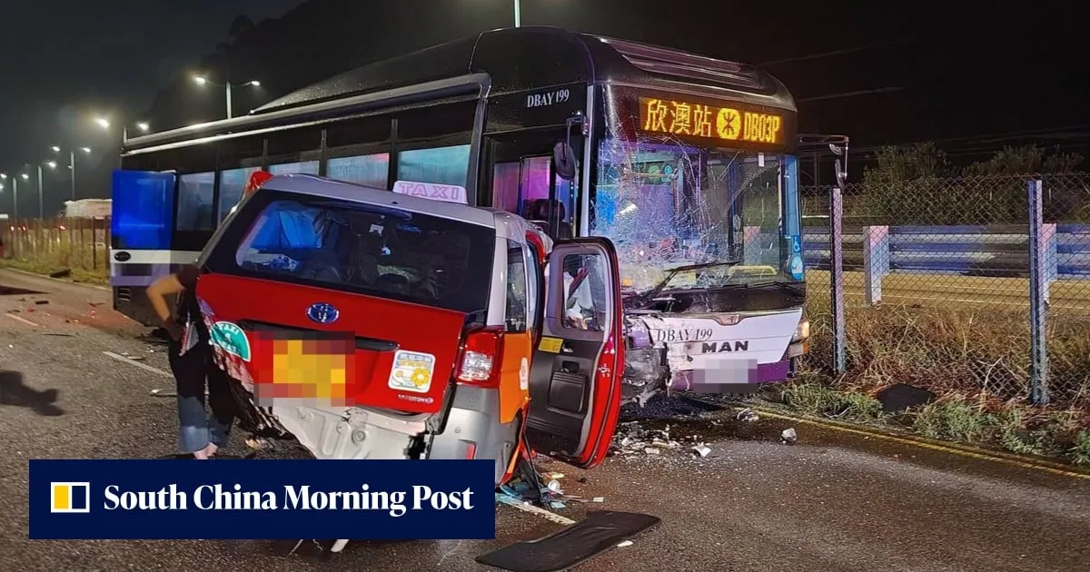 Cabby killed, 9 others injured after taxi hits bus, truck on Lantau Island