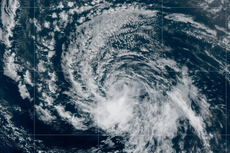 Tropical Storm Dolly forms in the Atlantic Ocean far from land