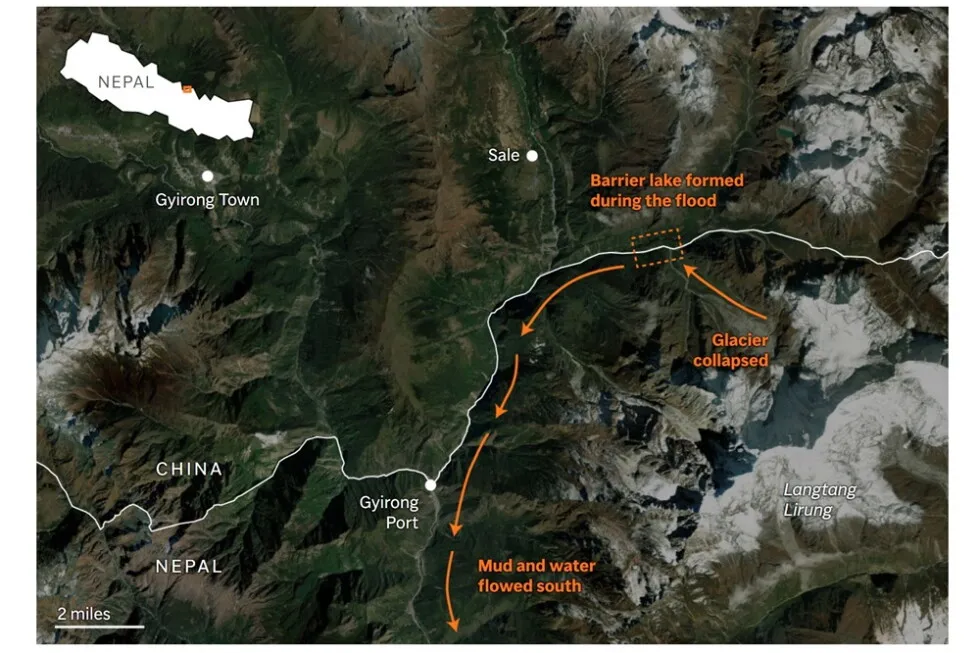 Why a newly formed lake is sparking fears of more flooding along the Nepal-China border