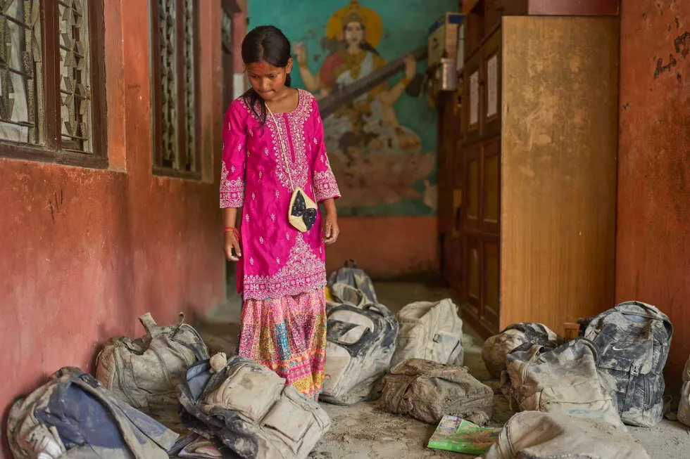 Saved by a lunch break: Nepal floods destroyed many schools, but students at this school survived