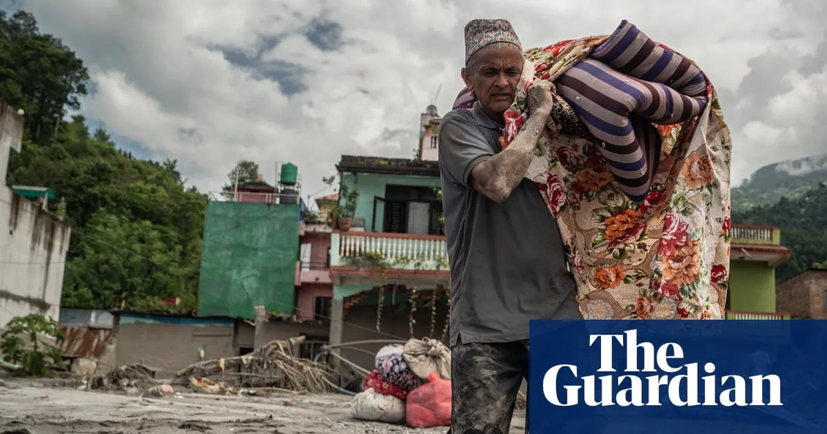‘The river has taken everything’: people return to remains of their homes in Nepal