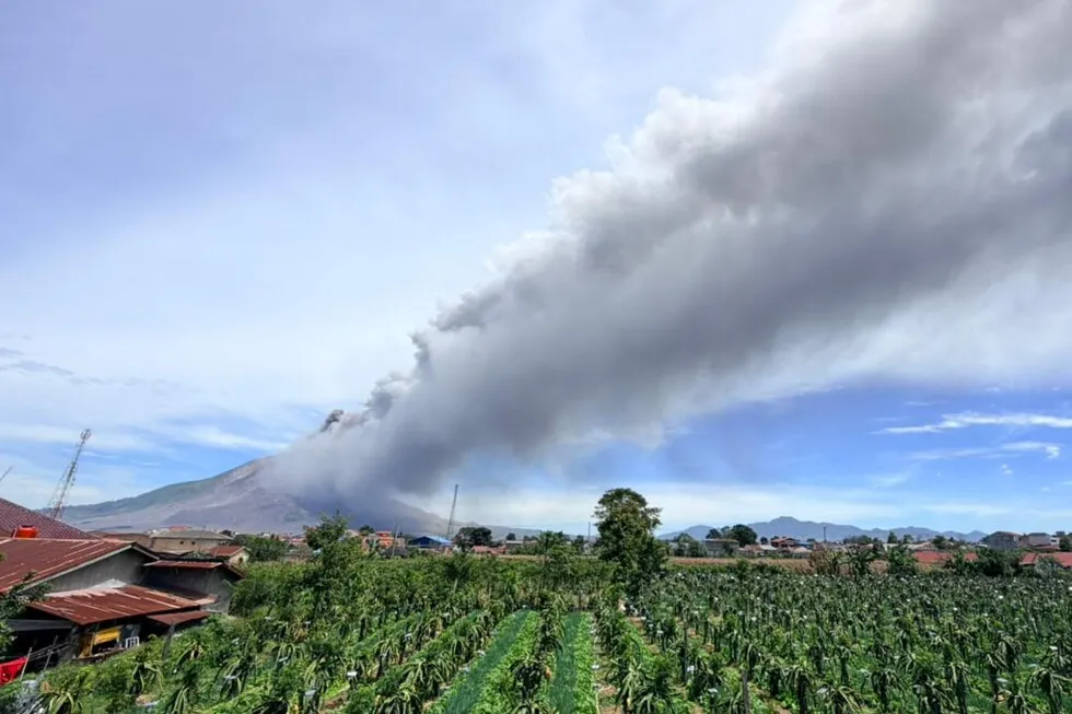 Sinabung volcano on Indonesia’s Sumatra island erupts without reports of casualties
