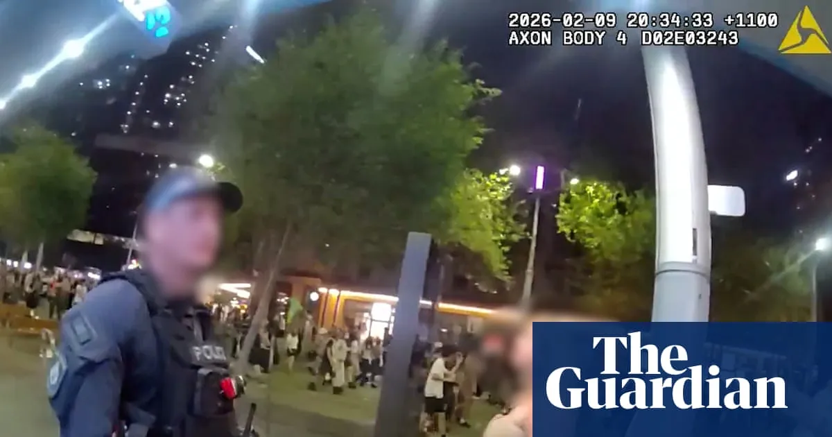 Footage of police officer boasting about punching Sydney anti-Herzog protester raises questions about conduct