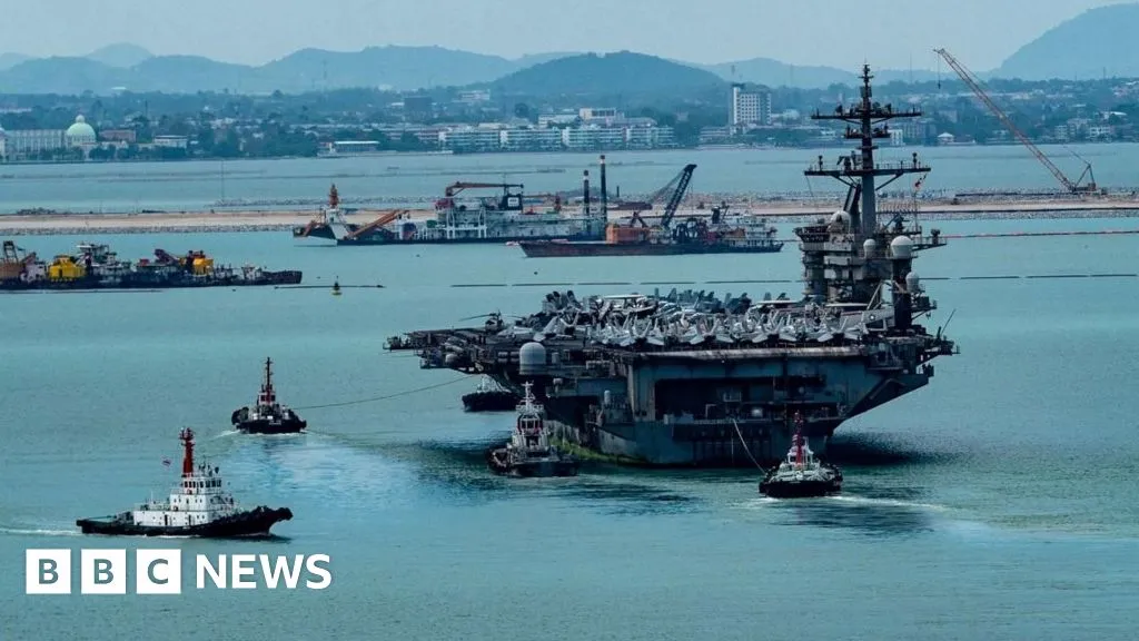 US aircraft carrier docks near Thai beach resort Pattaya after record 250 days at sea