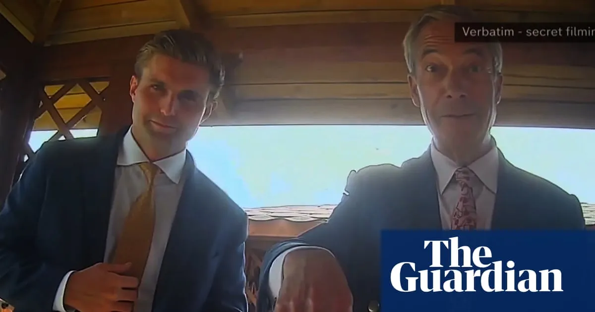Farage aides step down after undercover report on Reform UK donations