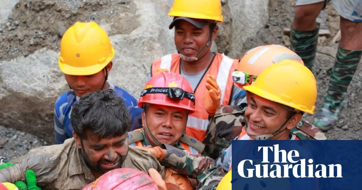 Nepal-Tibet floods: two workers pulled alive from tunnel nine days after disaster