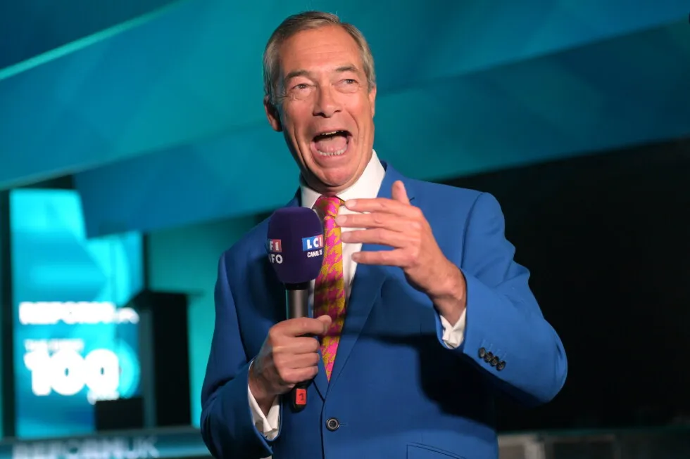 Nigel Farage’s party suspends top officials after undercover sting makes foreign funding claims
