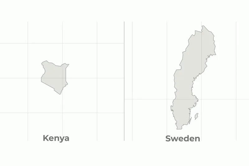 Can you guess the real size of each country on the new world map?