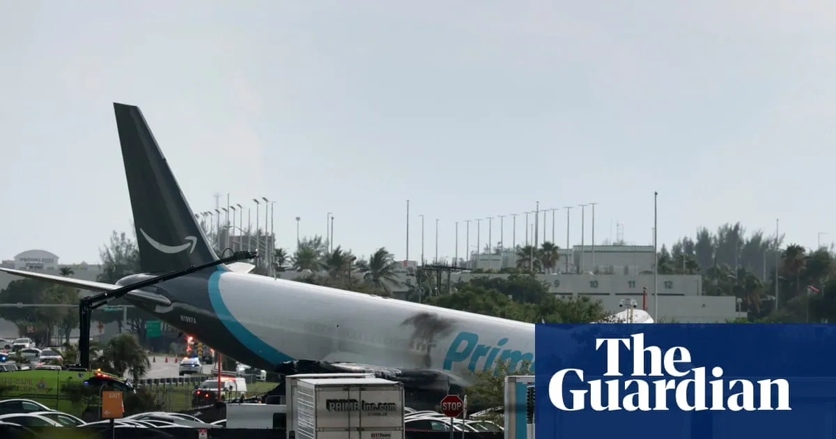 Amazon cargo plane crashes at Miami airport after it overshoots runway