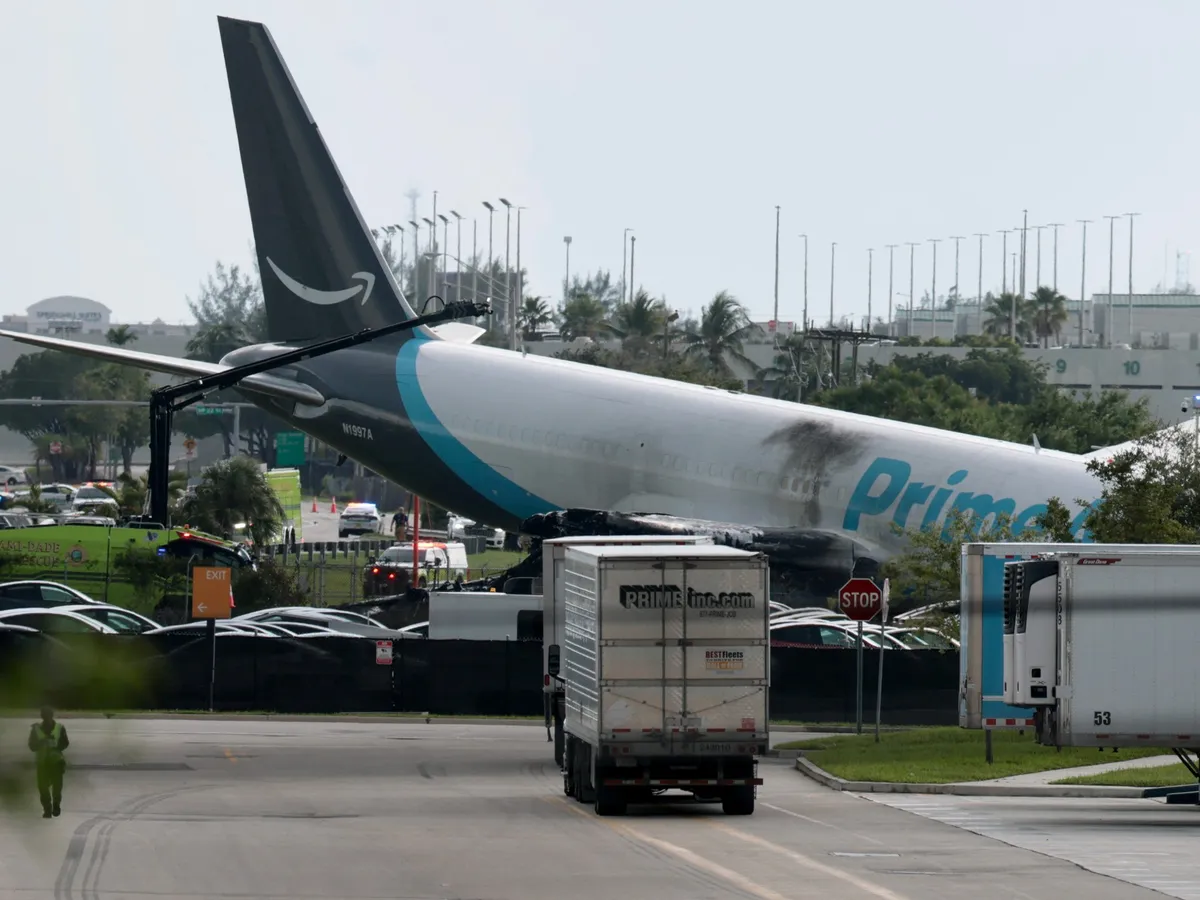 Amazon cargo plane crashes in US while landing at Miami airport