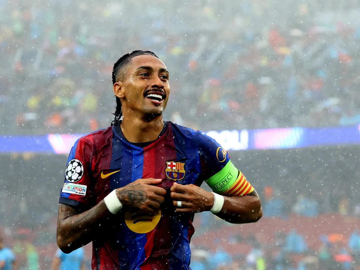 Rampant Raphinha nets two goals as Barcelona rout Feyenoord
