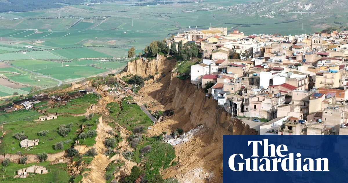‘Situation is dire’ for Sicily town teetering on cliff edge after landslide
