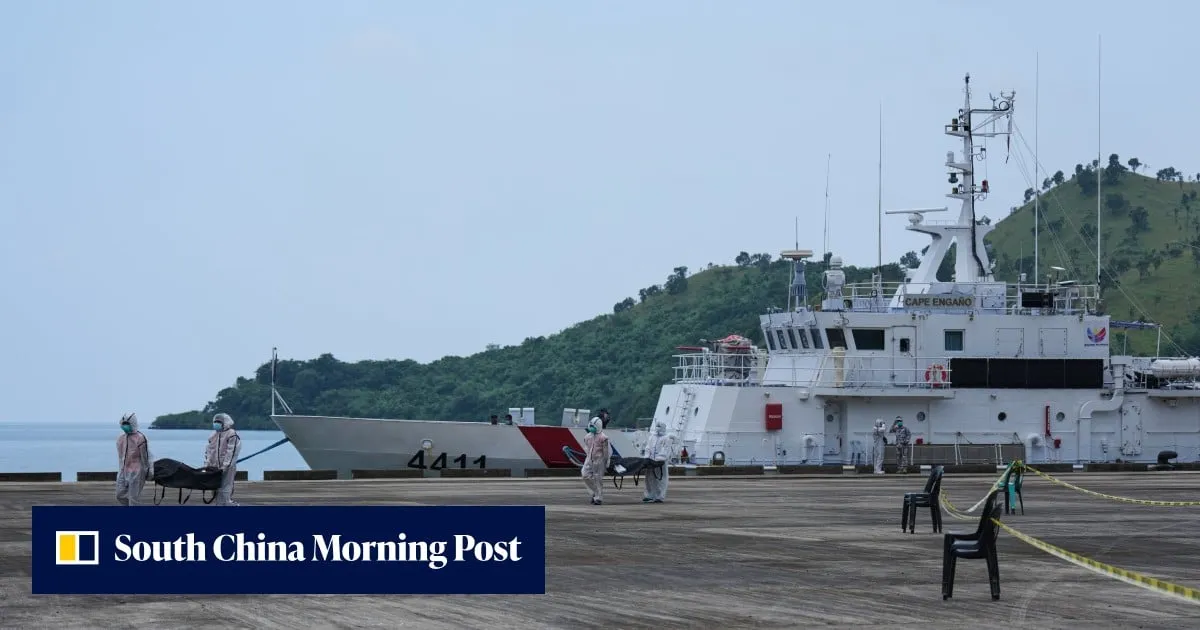 Bodies from Philippine ferry arrive at port after fire killed at least 35