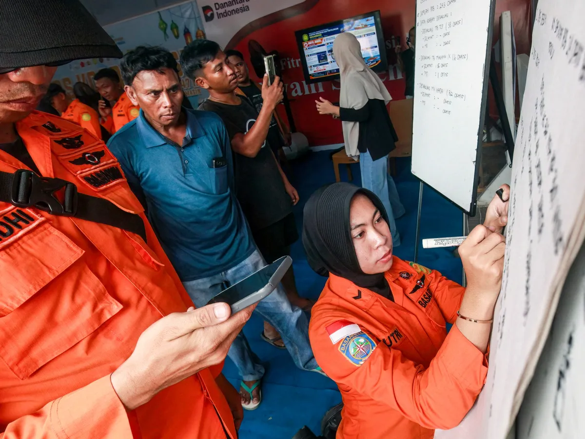 Rescuers search for 140 people after Indonesian passenger ship sinks