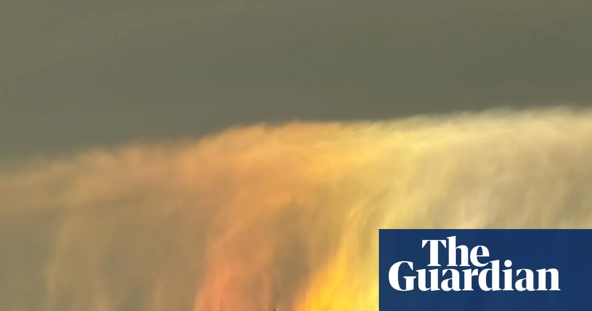 Cloudy with a chance of rainbow: iridescent clouds brighten the sky over parts of Victoria