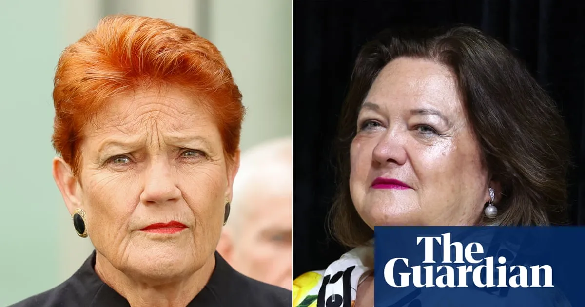 One Nation under fire for abandoning gas reservation plan in favour of policy benefiting Gina Rinehart