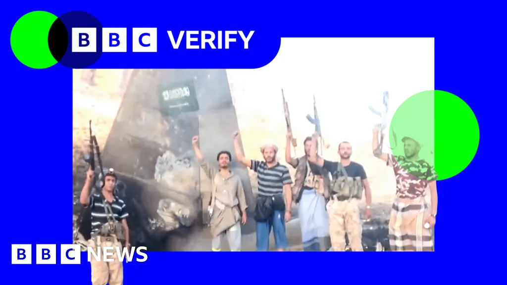 Verified video shows wreckage of Saudi fighter jet shot down over Yemen