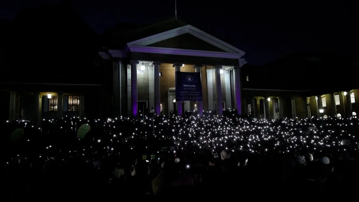 South Africans voice their anger as hundreds hold femicide vigil
