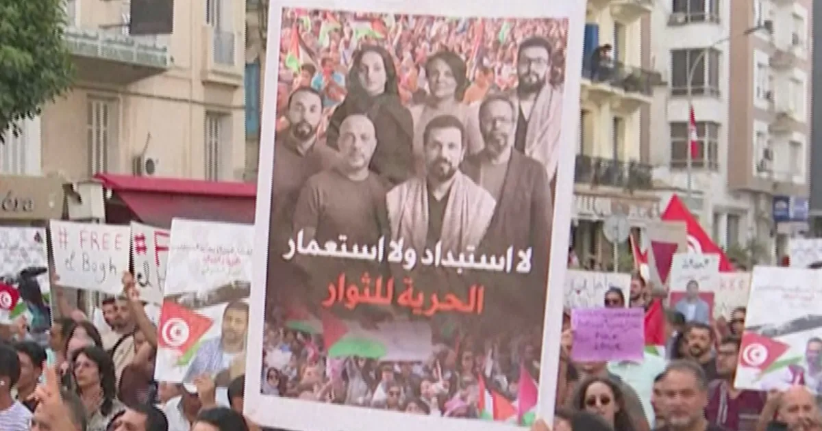 Hundreds protest in Tunisia for release of jailed Gaza flotilla activists