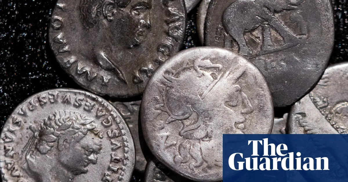 Amateur archaeologist finds 934 Roman silver denarii in German field