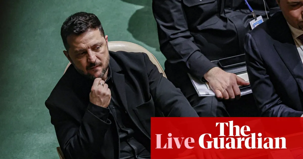 Zelenskyy to present Ukraine’s case to UN general assembly – live