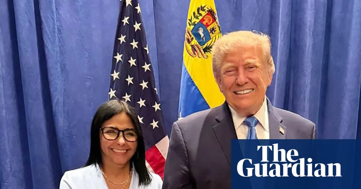 Delcy Rodríguez poses with Trump in New York as Maduro languishes in jail nearby