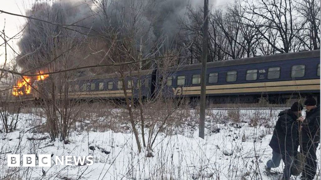 Panic on crowded train - passenger tells BBC of moment of Russian drone strike