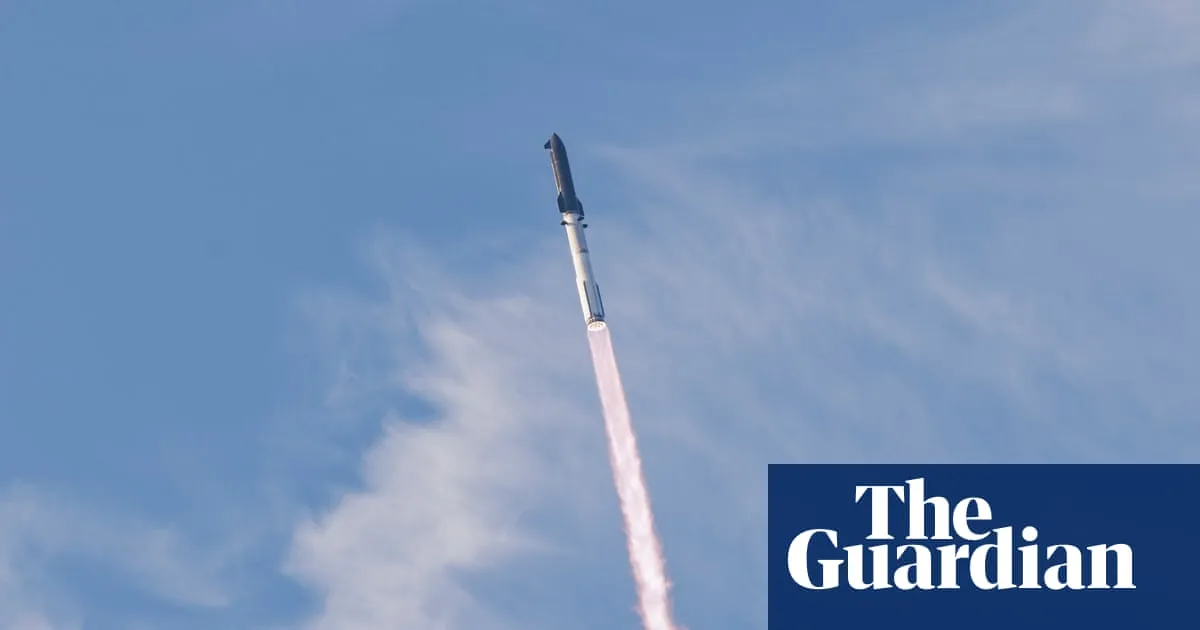 ‘Starship is in orbit’: cheers go up as huge SpaceX rocket circles Earth for first time