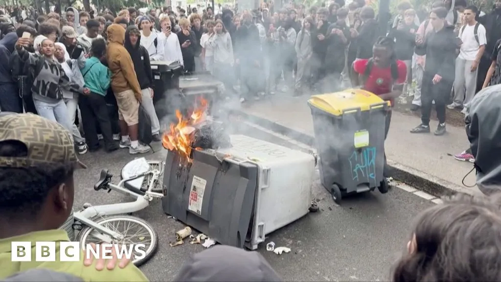 Fires and blockades as students stage school protests across France