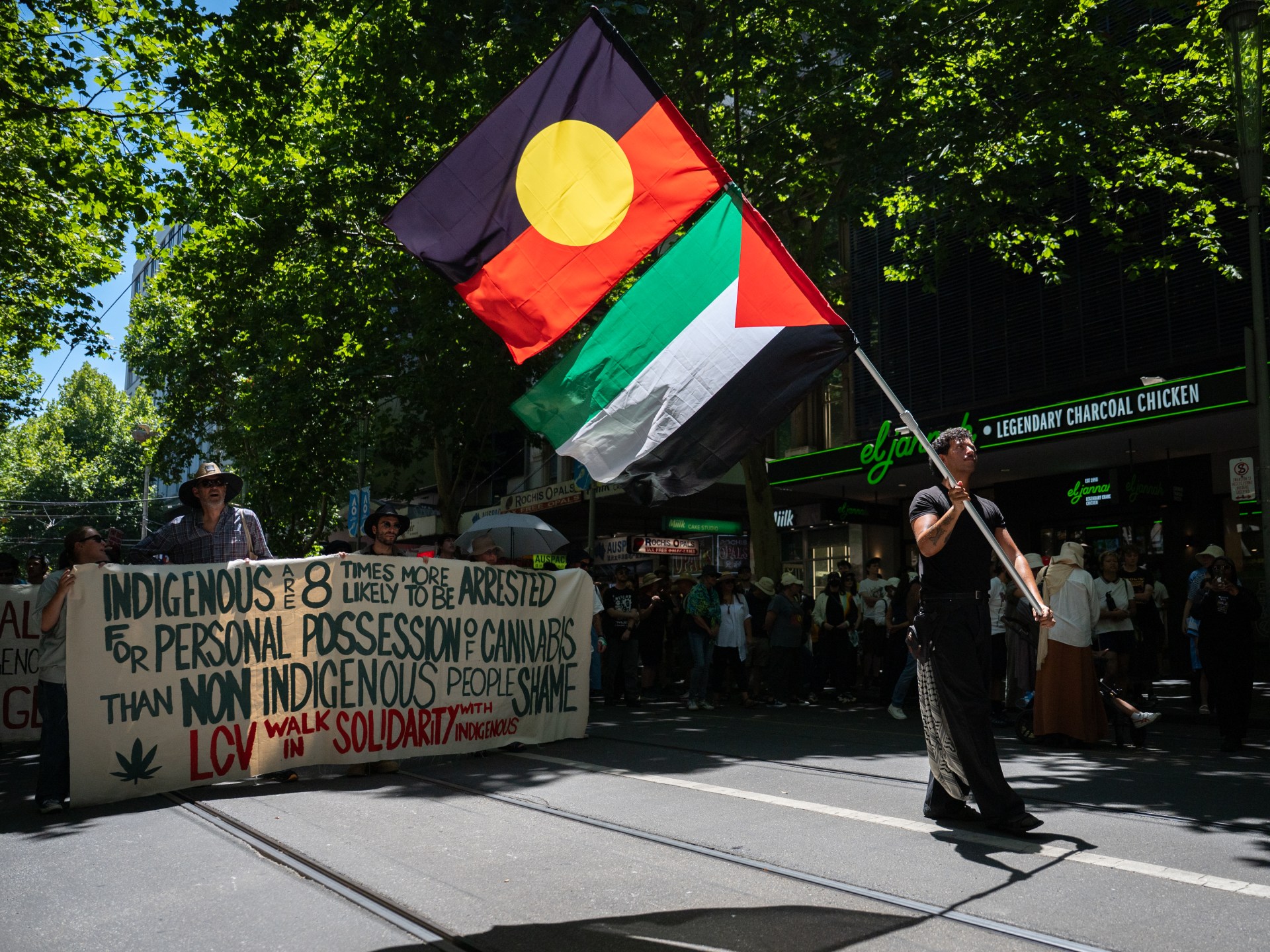 Police probe explosive device thrown at Indigenous protest in Australia