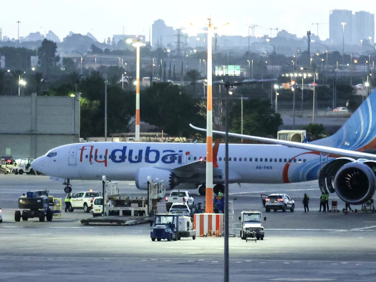What happened on diverted Flydubai flight from Dubai to Tel Aviv?