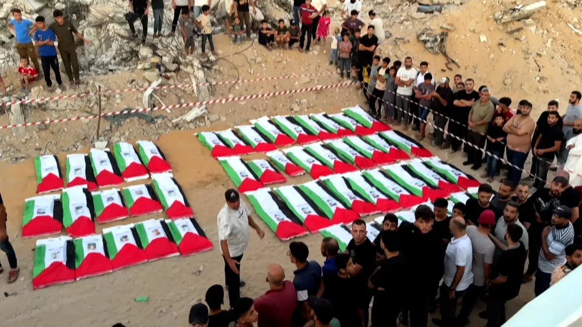 Gaza prepares to bury 105 Palestinians killed in October 2023
