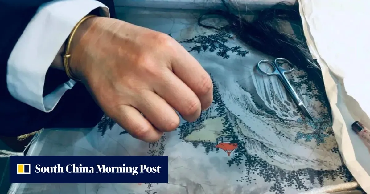 Chinese hair embroidery uses human hair instead of silk thread to create ultra-fine portraits