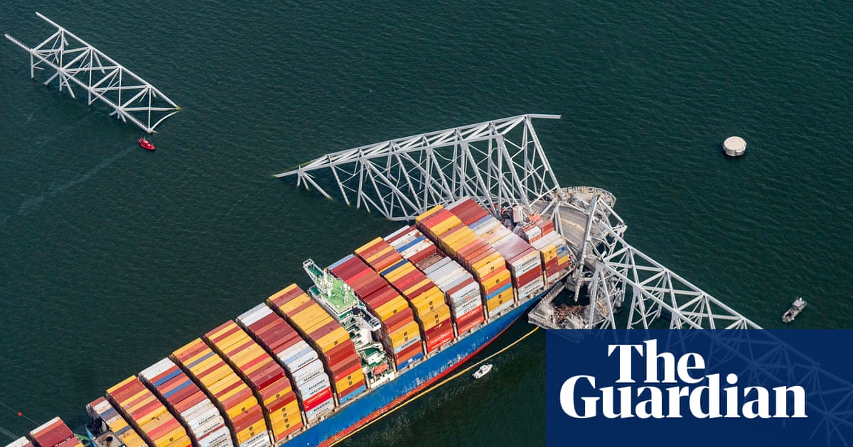 Baltimore bridge collapse: crew members from ship still held by US two years on